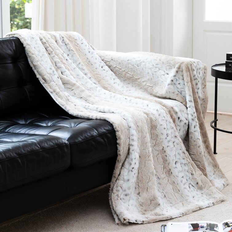 Faux fur throw online sale